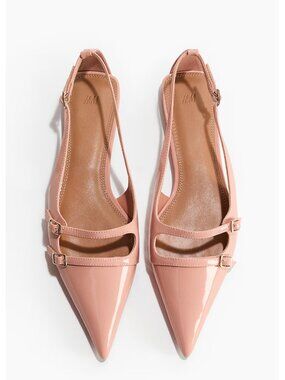 H&M NEW Patent Slingbacks